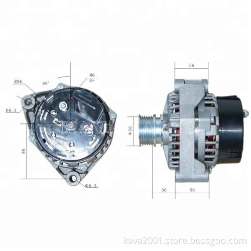 24V 90A Truck Alternator for MAZ 656, 658 (283701075, 3252.3771)